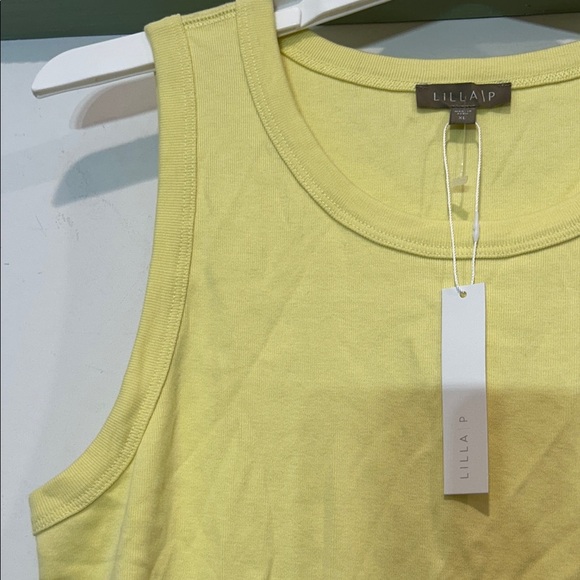 Lilla P Sunny Yellow Tank Top women’s size XL Peru cotton - Picture 3 of 5
